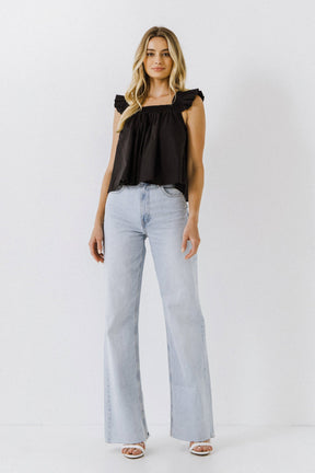 Ruffle Detail Top