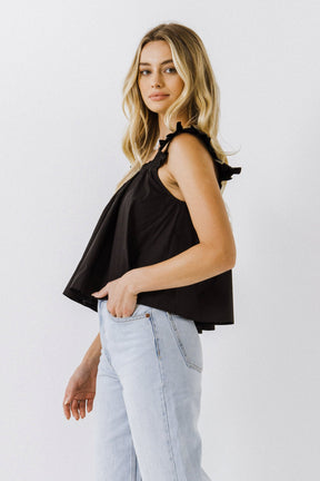 ENGLISH FACTORY - Ruffle Detail Top - TOPS available at Objectrare