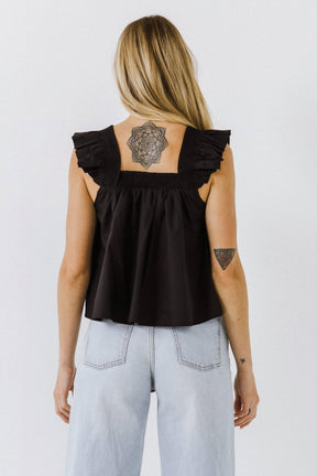 ENGLISH FACTORY - Ruffle Detail Top - TOPS available at Objectrare