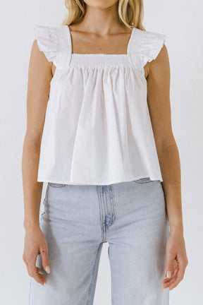 ENGLISH FACTORY - Ruffle Detail Top - TOPS available at Objectrare