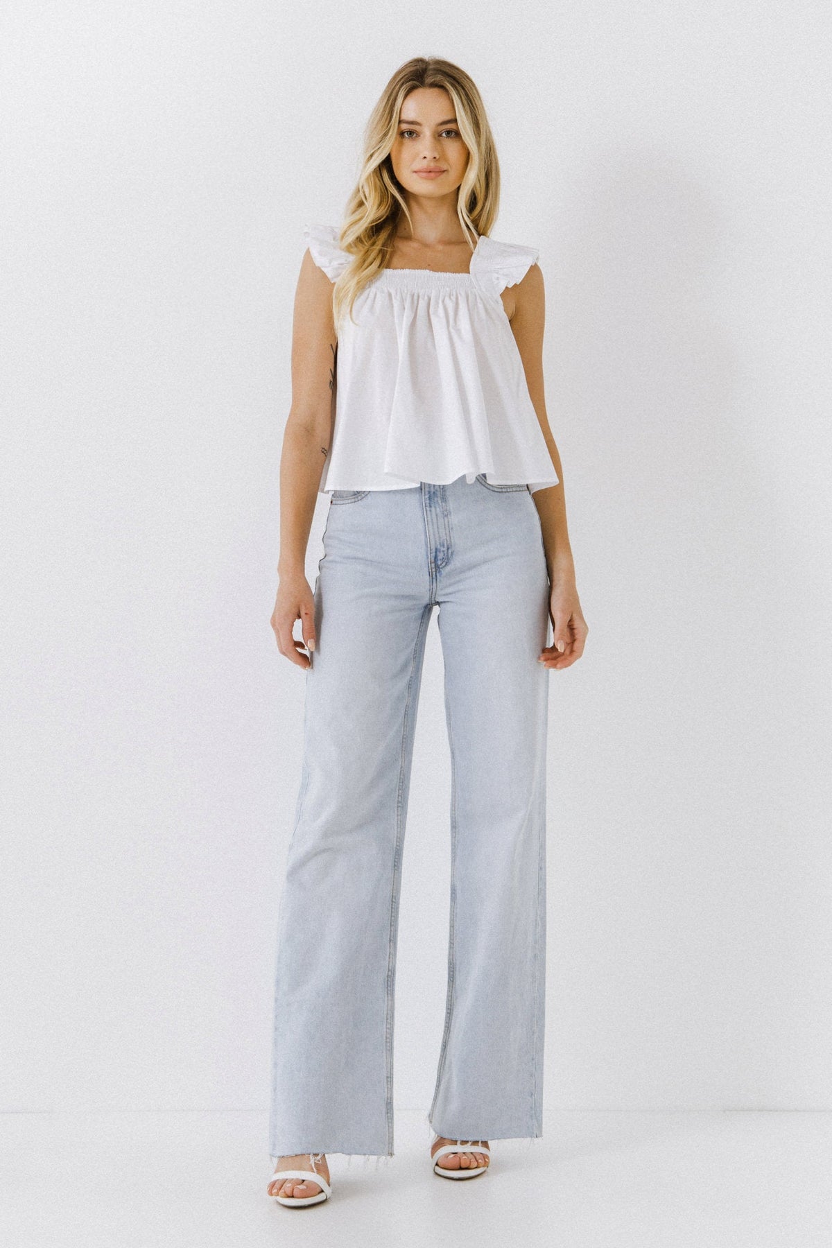 Ruffle Detail Top