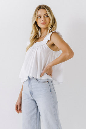 ENGLISH FACTORY - Ruffle Detail Top - TOPS available at Objectrare