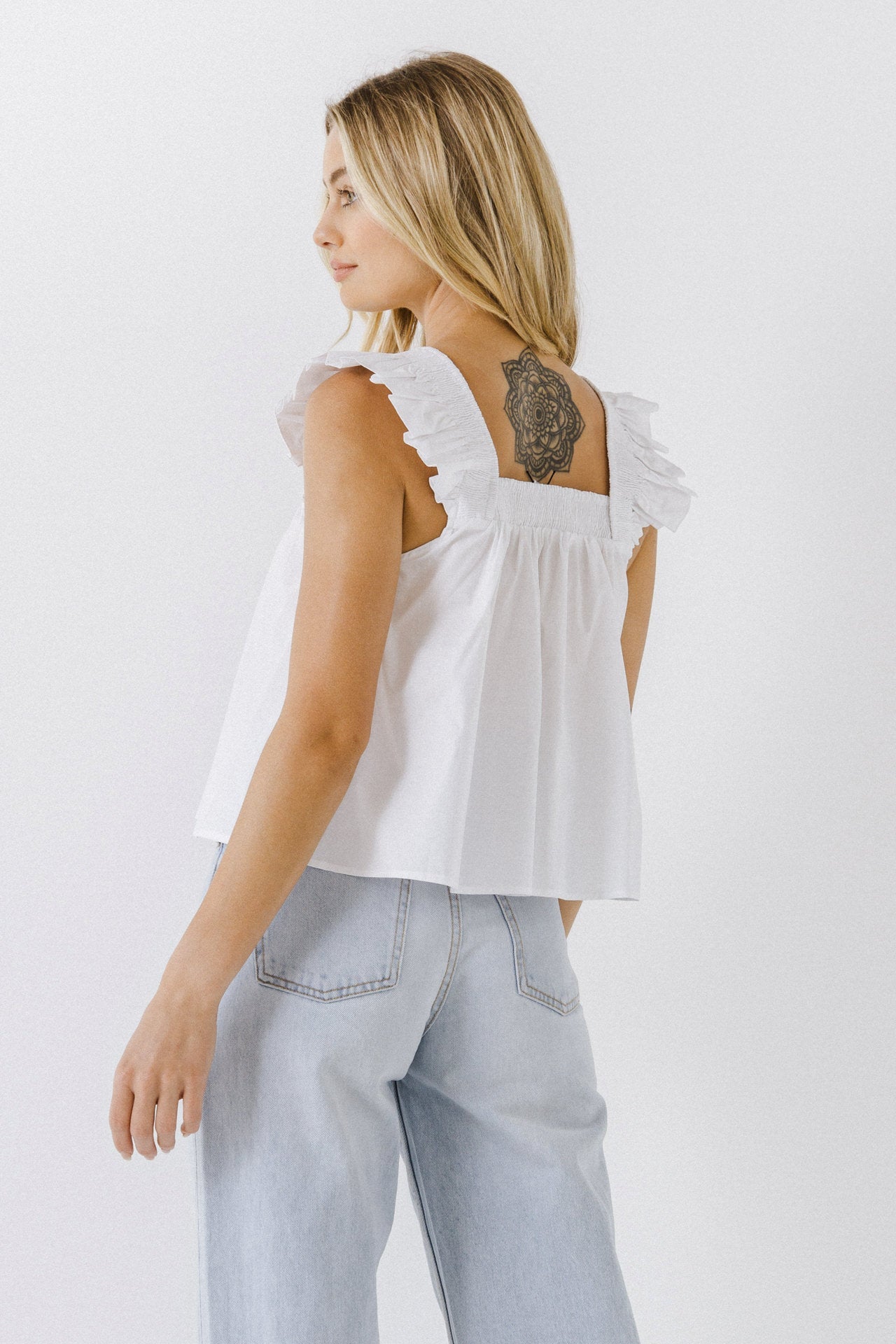 ENGLISH FACTORY - Ruffle Detail Top - TOPS available at Objectrare