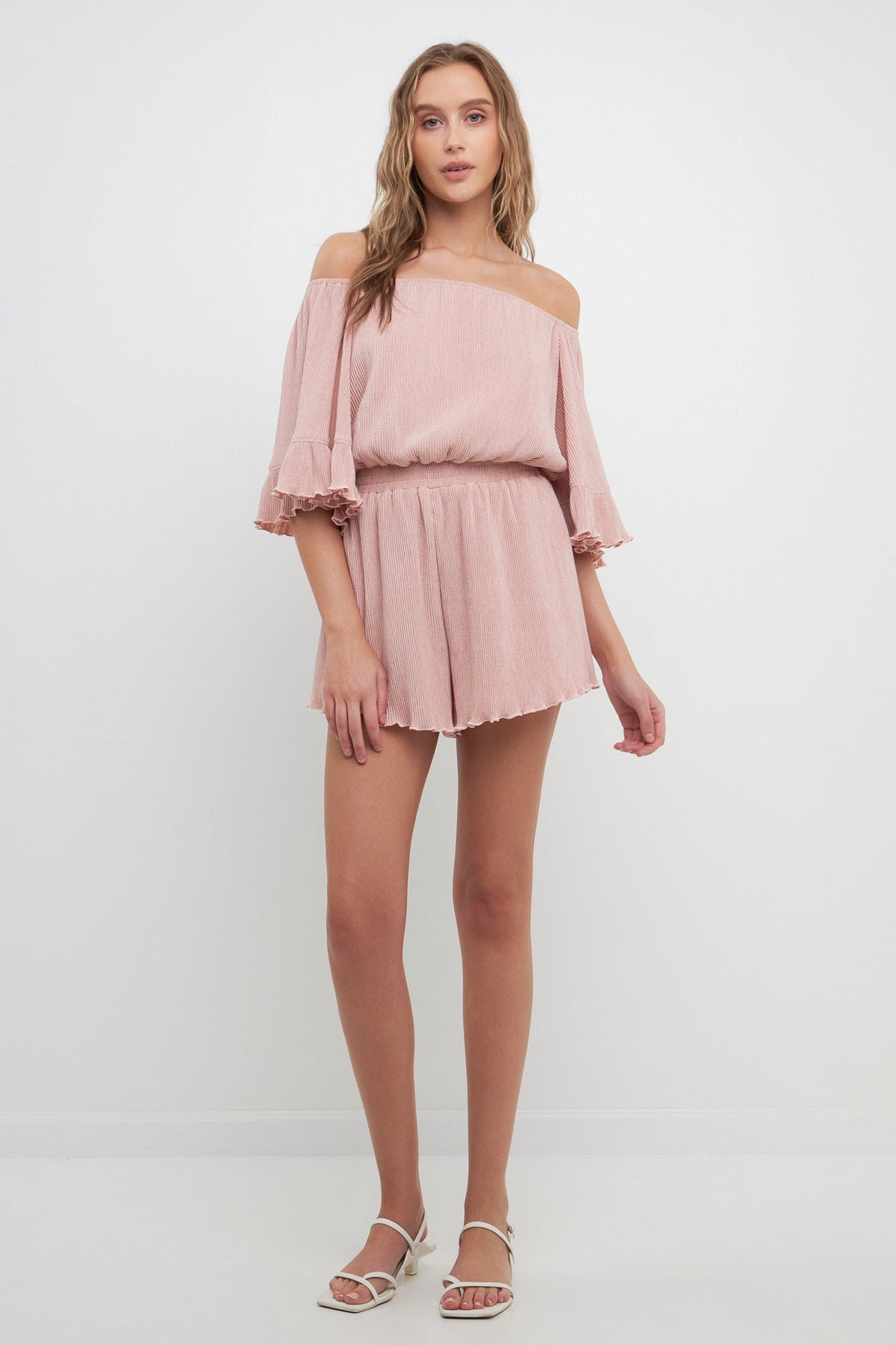 FREE THE ROSES - Free The Roses - Texture Knit Romper - ROMPERS available at Objectrare