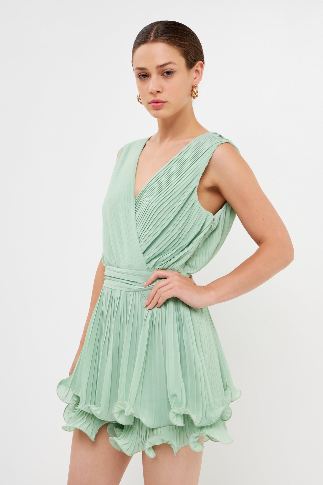 ENDLESS ROSE - Endless Rose - Pleated Romper - ROMPERS available at Objectrare