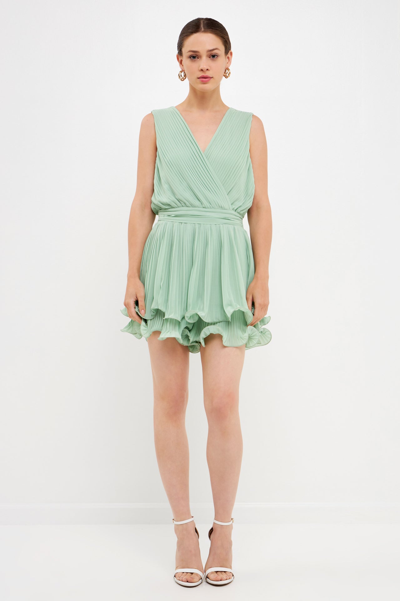 ENDLESS ROSE - Endless Rose - Pleated Romper - ROMPERS available at Objectrare