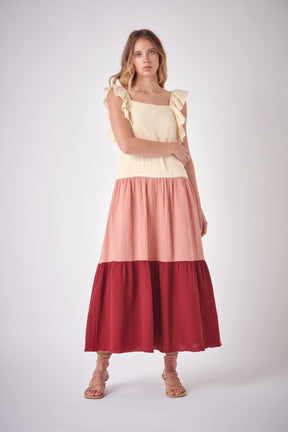 FREE THE ROSES - Free The Roses - Color Block Midi Dress - DRESSES available at Objectrare