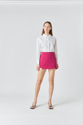 High-Waisted Mini Skort