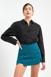 High-Waisted Mini Skort