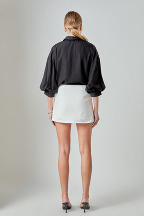 High-Waisted Mini Skort