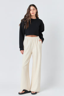 GREY LAB - Wide Knit Pants - PANTS available at Objectrare