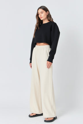 GREY LAB - Wide Knit Pants - PANTS available at Objectrare