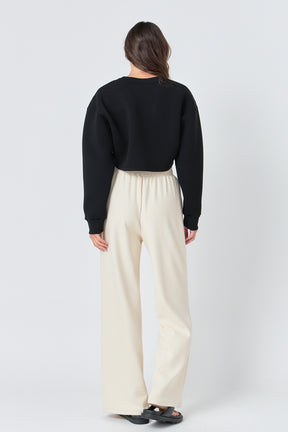 GREY LAB - Wide Knit Pants - PANTS available at Objectrare