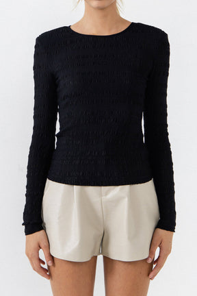 ENDLESS ROSE - Texture Fitted Top - TOPS available at Objectrare
