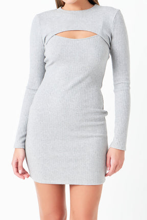 GREY LAB - Knit Top with Knit Mini Dress - DRESSES available at Objectrare