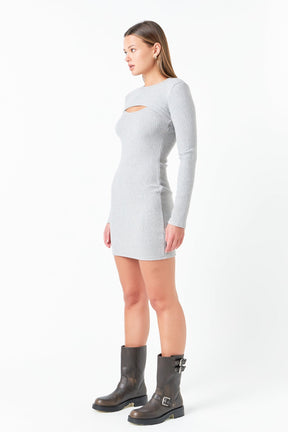GREY LAB - Knit Top with Knit Mini Dress - DRESSES available at Objectrare