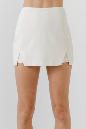 ENDLESS ROSE - Endless Rose - Cut Detail Mini Skort - SKORTS available at Objectrare