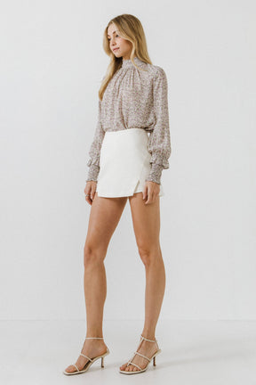 ENDLESS ROSE - Endless Rose - Cut Detail Mini Skort - SKORTS available at Objectrare