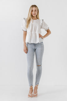 ENGLISH FACTORY - Women Woven Blouse - TOPS available at Objectrare