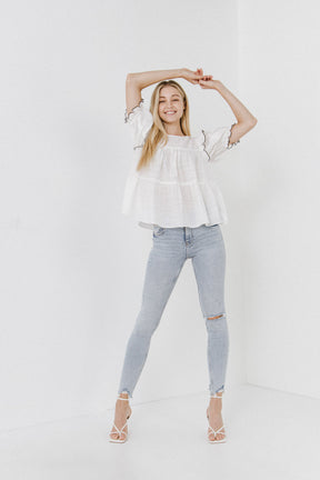 ENGLISH FACTORY - Women Woven Blouse - TOPS available at Objectrare