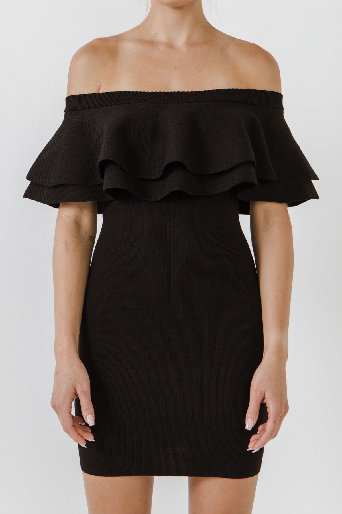 ENDLESS ROSE - Off The Shoulder Mini Dress - DRESSES available at Objectrare