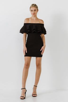 ENDLESS ROSE - Off The Shoulder Mini Dress - DRESSES available at Objectrare