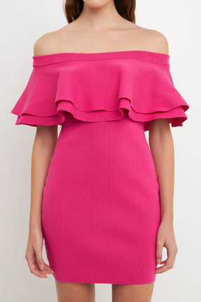 ENDLESS ROSE - Off The Shoulder Mini Dress - DRESSES available at Objectrare