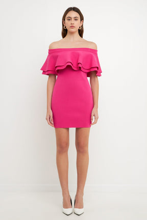 ENDLESS ROSE - Off The Shoulder Mini Dress - DRESSES available at Objectrare