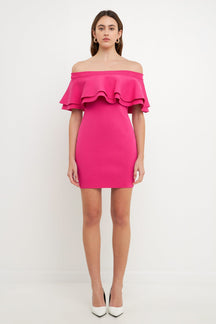 ENDLESS ROSE - Off The Shoulder Mini Dress - DRESSES available at Objectrare