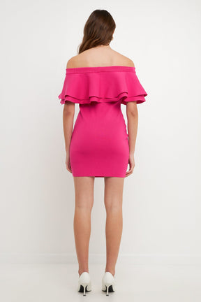 ENDLESS ROSE - Off The Shoulder Mini Dress - DRESSES available at Objectrare