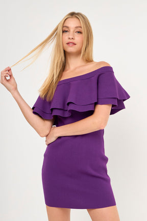 ENDLESS ROSE - Off The Shoulder Mini Dress - DRESSES available at Objectrare