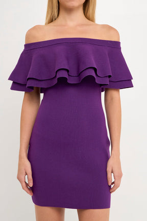 ENDLESS ROSE - Off The Shoulder Mini Dress - DRESSES available at Objectrare