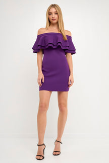 ENDLESS ROSE - Off The Shoulder Mini Dress - DRESSES available at Objectrare