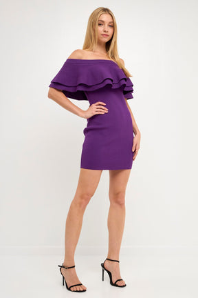 ENDLESS ROSE - Off The Shoulder Mini Dress - DRESSES available at Objectrare