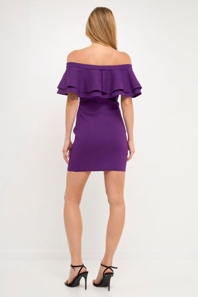 ENDLESS ROSE - Off The Shoulder Mini Dress - DRESSES available at Objectrare