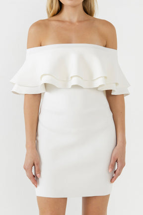 ENDLESS ROSE - Off The Shoulder Mini Dress - DRESSES available at Objectrare