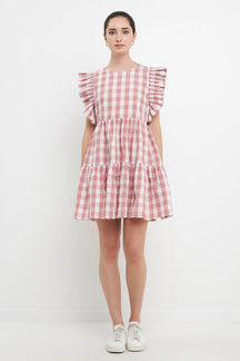 ENGLISH FACTORY - Gingham Mini Dress - DRESSES available at Objectrare