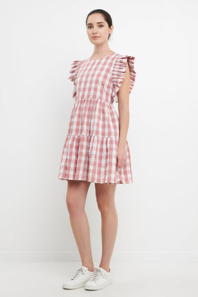 ENGLISH FACTORY - Gingham Mini Dress - DRESSES available at Objectrare