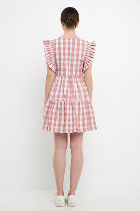 ENGLISH FACTORY - Gingham Mini Dress - DRESSES available at Objectrare