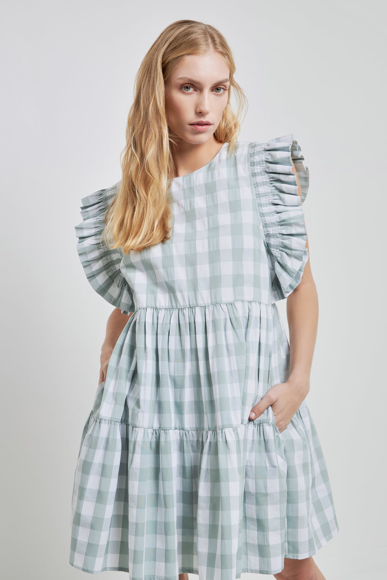 ENGLISH FACTORY - Gingham Mini Dress - DRESSES available at Objectrare