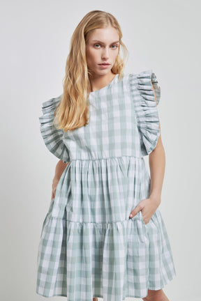 ENGLISH FACTORY - Gingham Mini Dress - DRESSES available at Objectrare