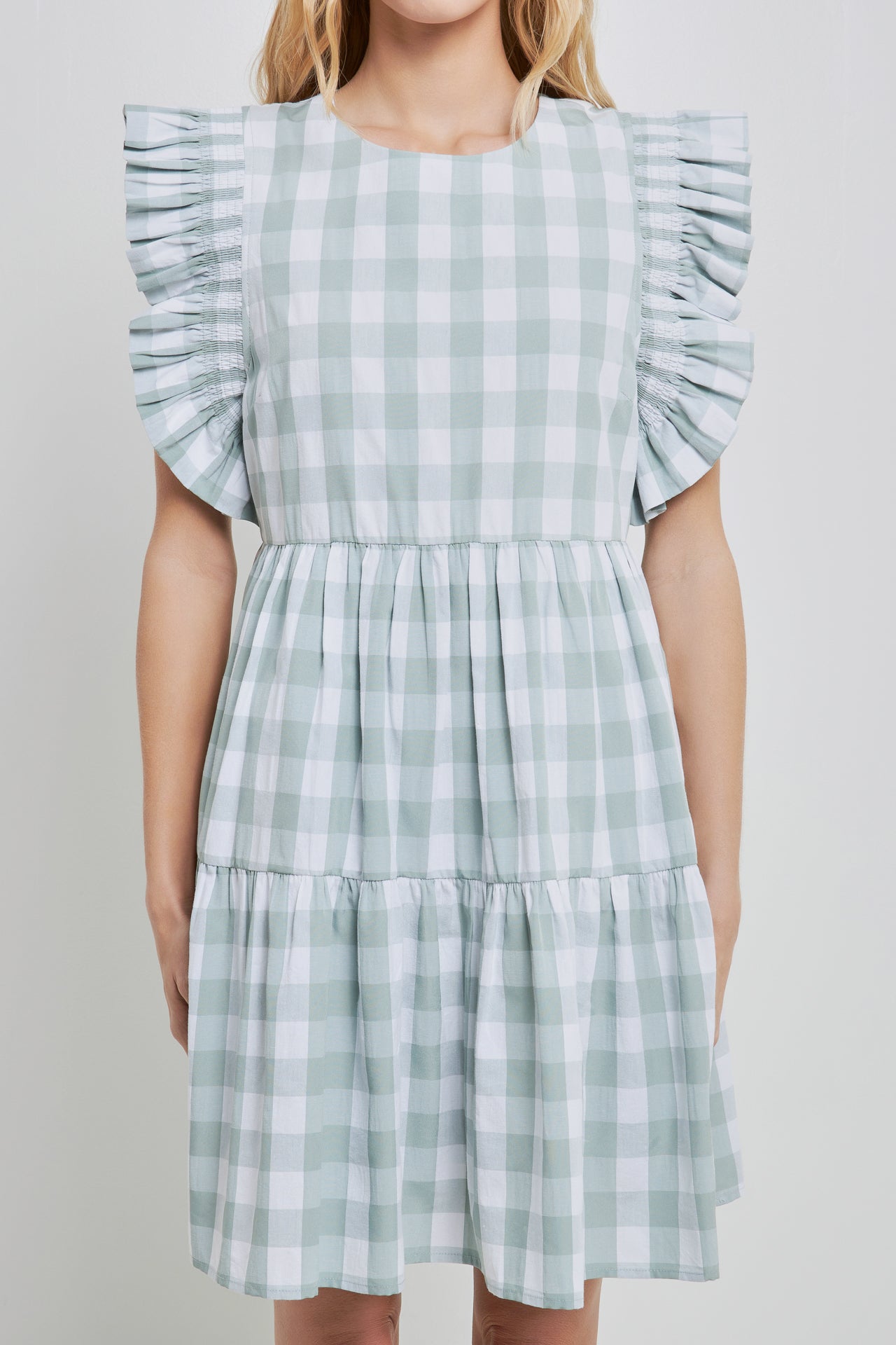 ENGLISH FACTORY - English Factory - Gingham Mini Dress - DRESSES available at Objectrare