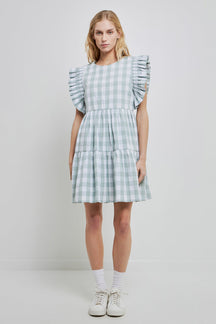 ENGLISH FACTORY - Gingham Mini Dress - DRESSES available at Objectrare