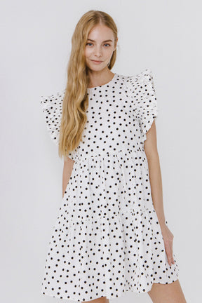 ENGLISH FACTORY - English Factory - Dot Print Mini Dress - DRESSES available at Objectrare