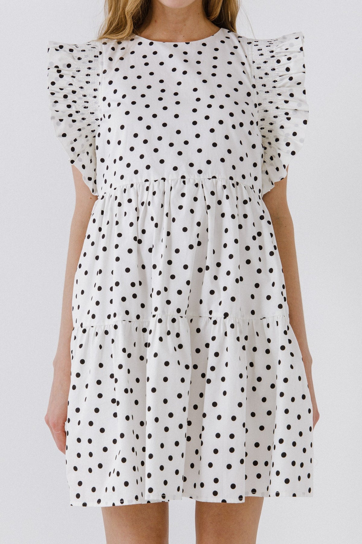 ENGLISH FACTORY - Dot Print Mini Dress - DRESSES available at Objectrare