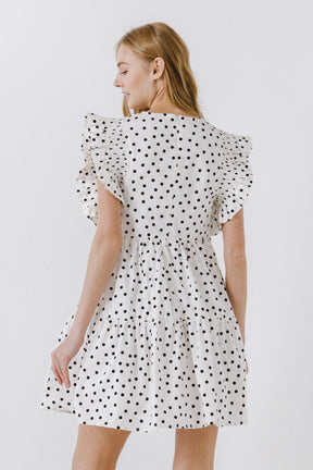 ENGLISH FACTORY - English Factory - Dot Print Mini Dress - DRESSES available at Objectrare