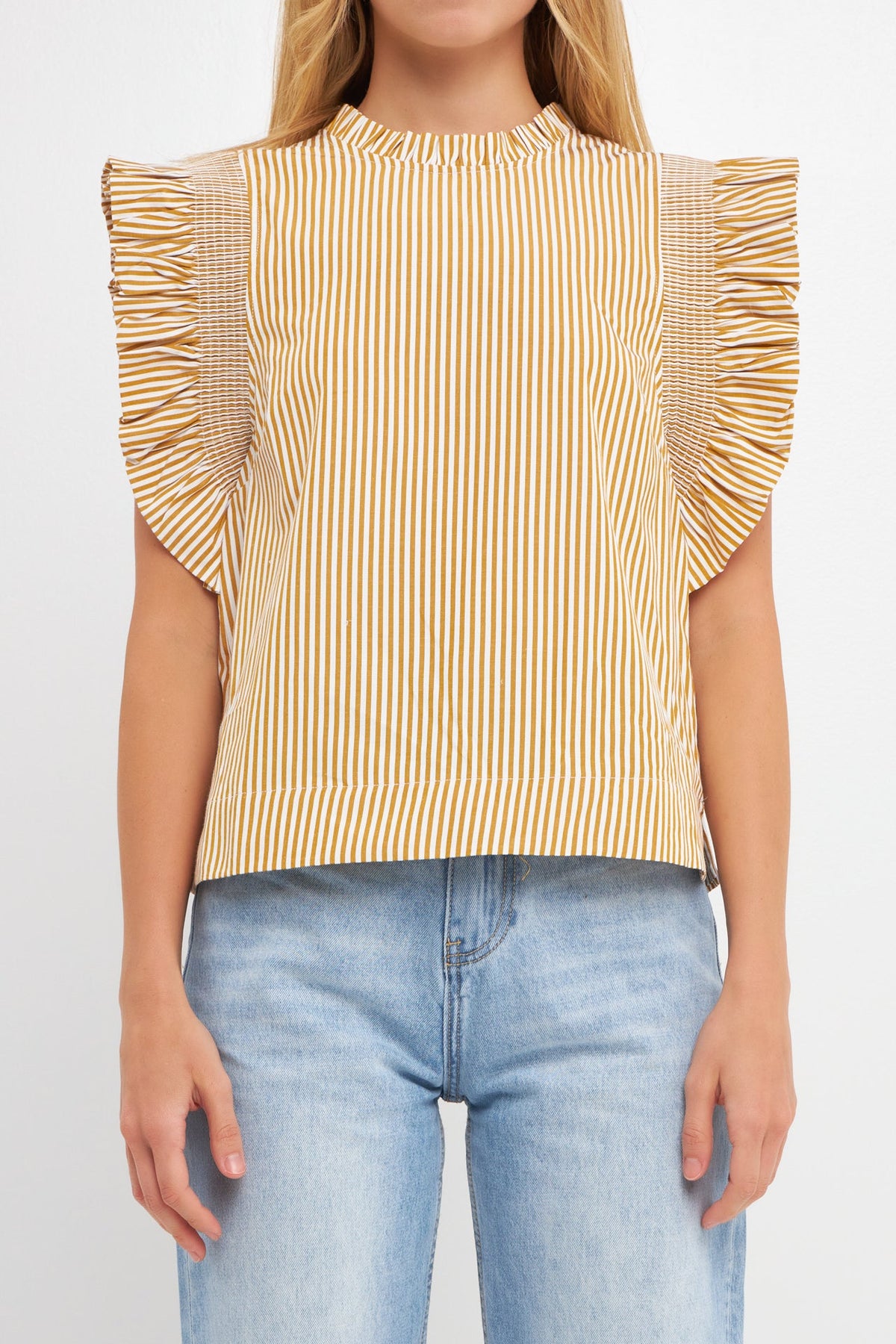 Striped Ruffled Top