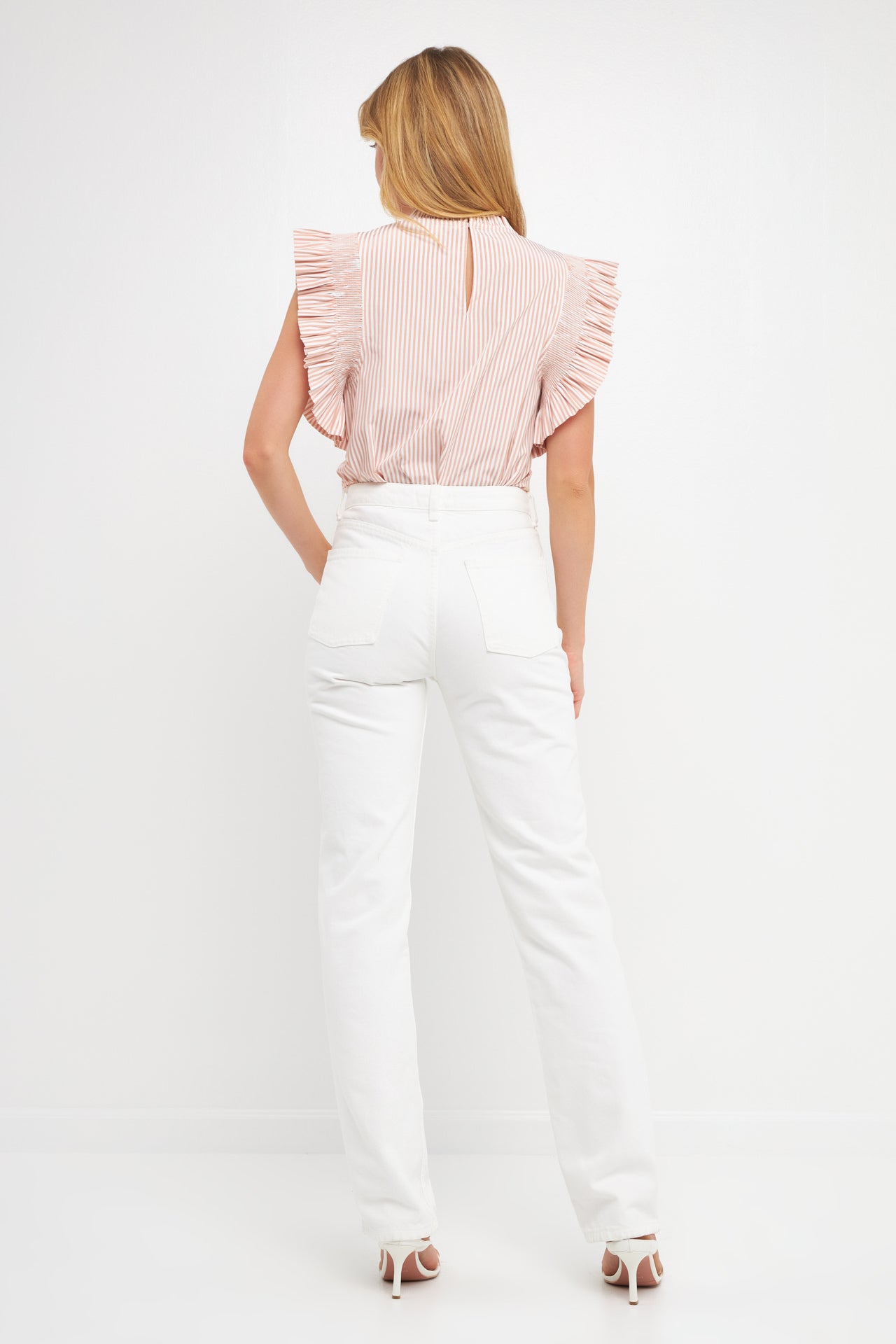 ENGLISH FACTORY - English Factory - Striped Ruffled Top - TOPS available at Objectrare