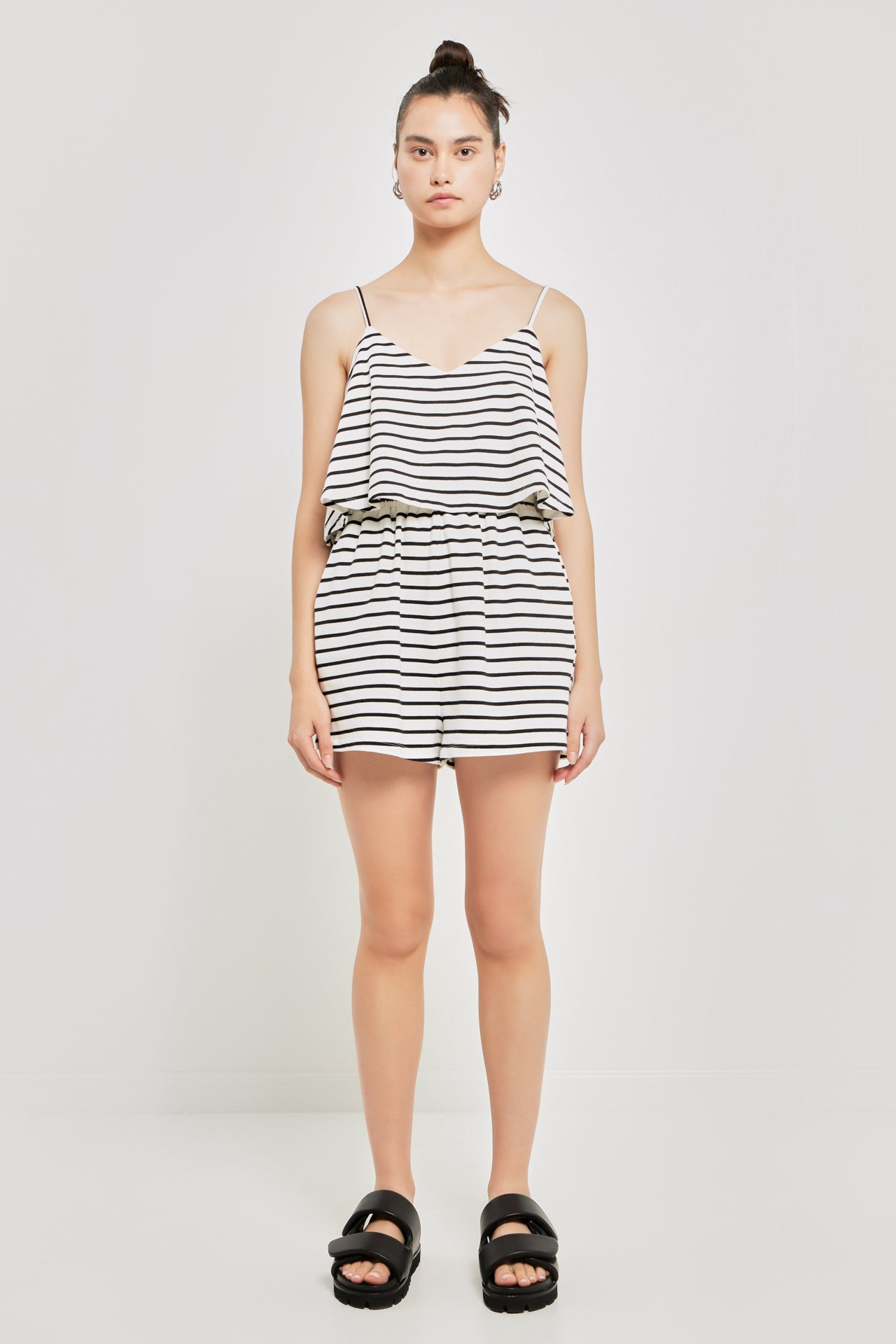 GREY LAB - Stripe Knit Romper - ROMPERS available at Objectrare