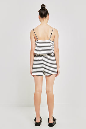 GREY LAB - Stripe Knit Romper - ROMPERS available at Objectrare
